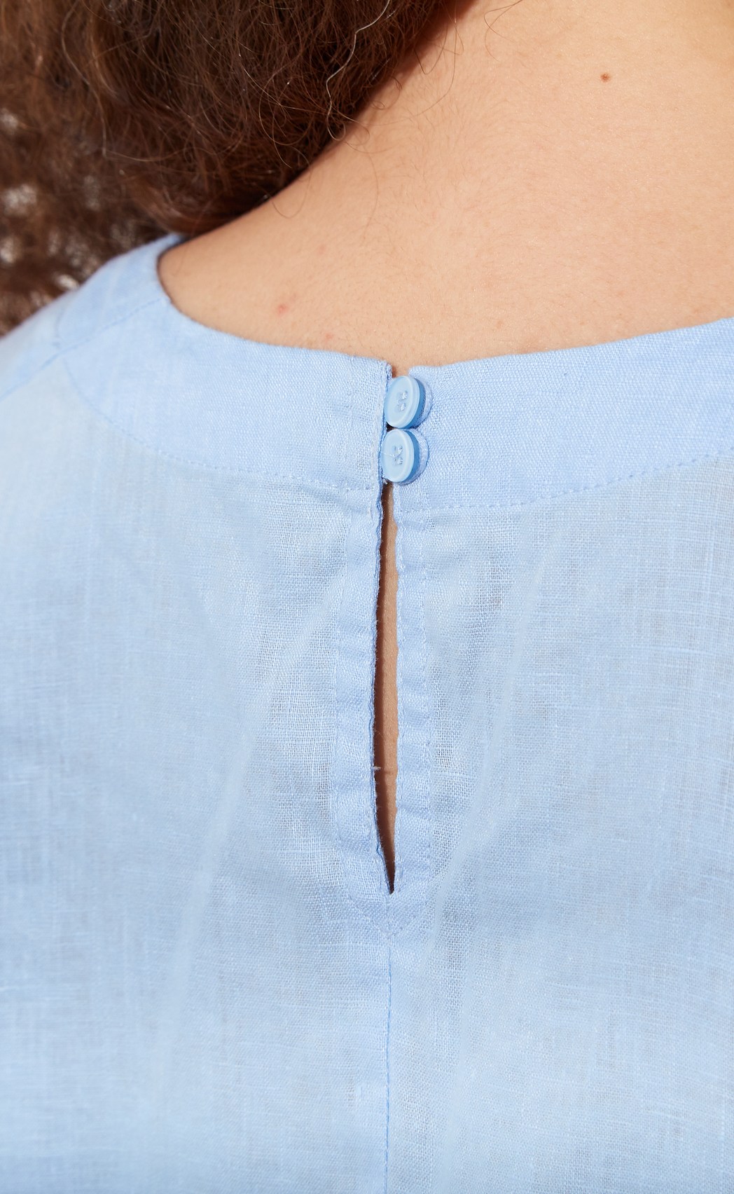 Блузка лен F212-1130 pale blue