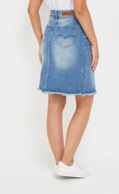 Юбка джинс P212-0231 l.blue