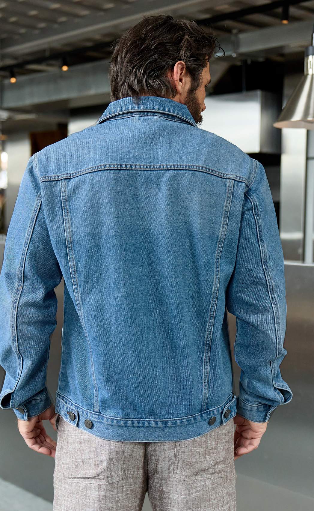 Куртка джинс P211-1275 middle blue