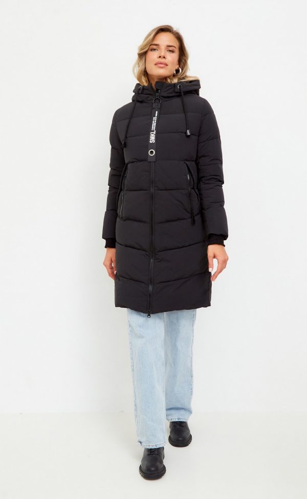 Куртка зимняя женская с капюшоном SCW-HW658-C черный