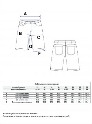 Шорты джинс P311-0979 middle blue