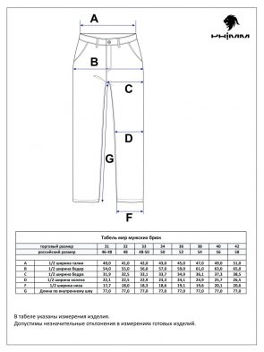 Брюки лен Р211-0872 d.blue