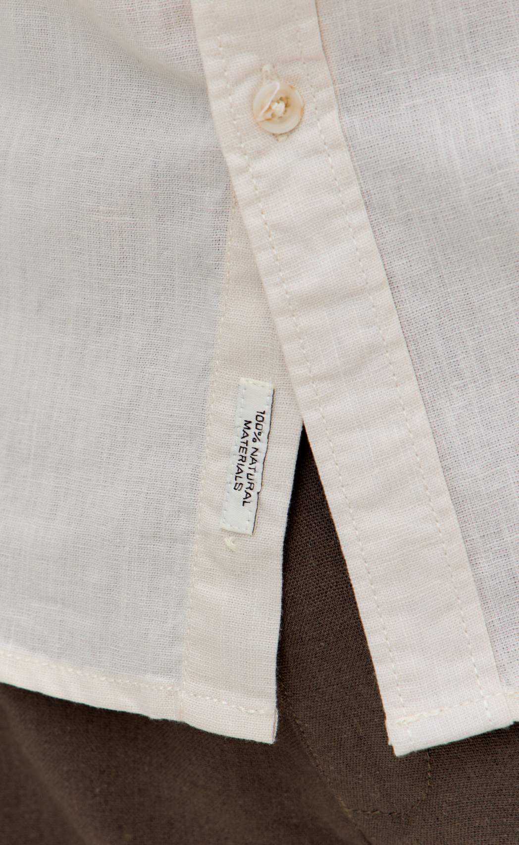 Рубашка к/р лен F111-0451 beige