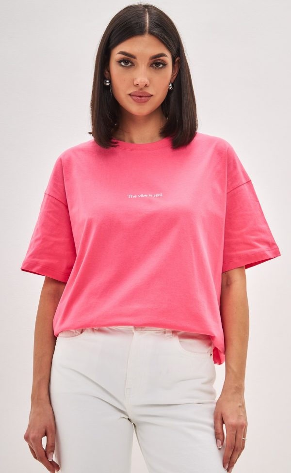 Футболка женская базовая F-03-06 фуксия