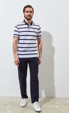 Футболка-поло F311-07-178 white-blue