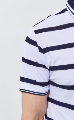 Футболка-поло F311-07-178 white-blue