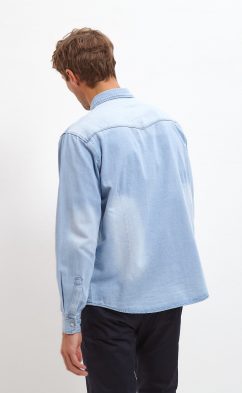 Рубашка джинс P311-1218 middle blue