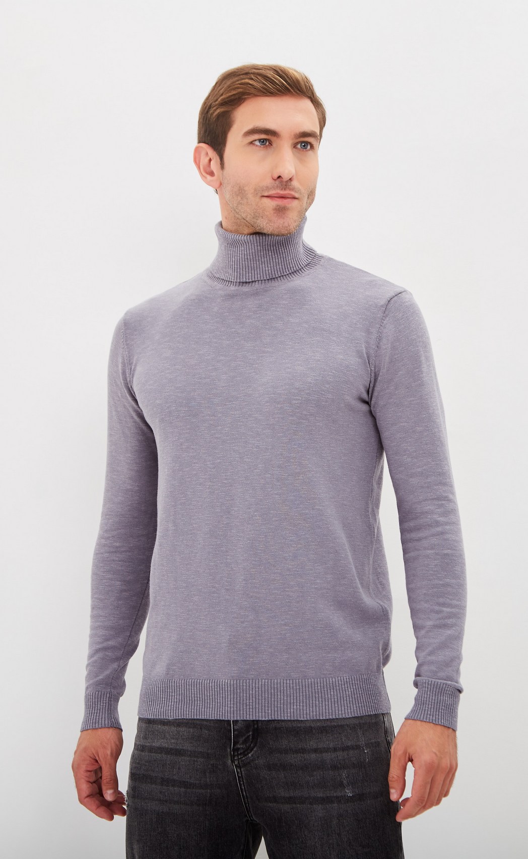 Водолазка F021-15608 grey melange