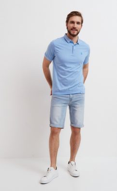 Футболка-поло F211-07-199Tb l.blue