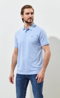 Футболка-поло F311-07-101 l.blue