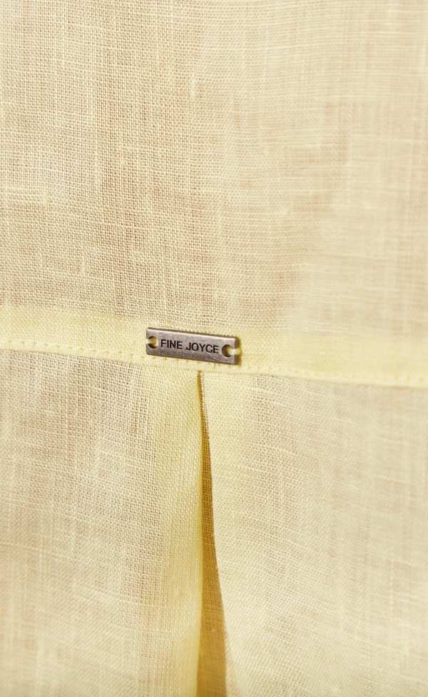 Рубашка лен F212-0441-2 lemon