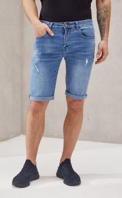 Шорты джинс F111-0960 middle blue