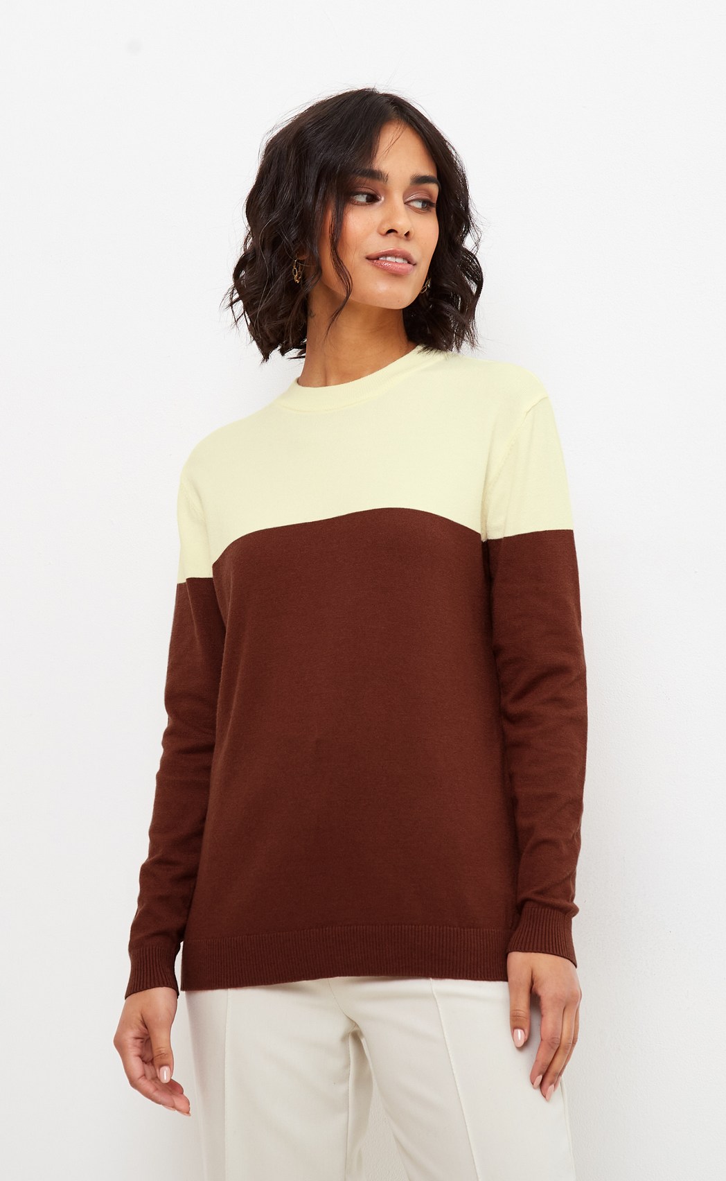Джемпер F122-1503 milk-brown