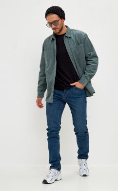 Рубашка вельвет F221-0470 khaki