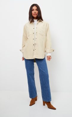 Рубашка вельвет F222-0430 off white