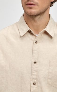Рубашка к/р лен F111-0450 beige
