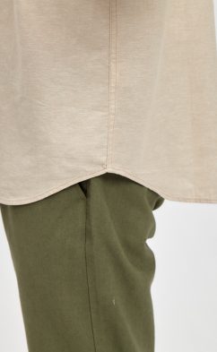 Рубашка к/р лен F111-0450 beige