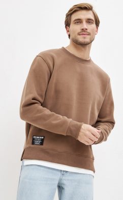 Свитшот однотонный мужской P321-0503 какао