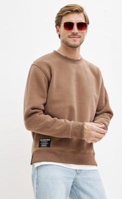 Свитшот однотонный мужской P321-0503 какао