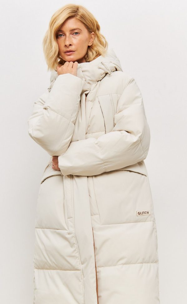 Куртка зимняя женская с капюшоном SCW-KW569-C молочный