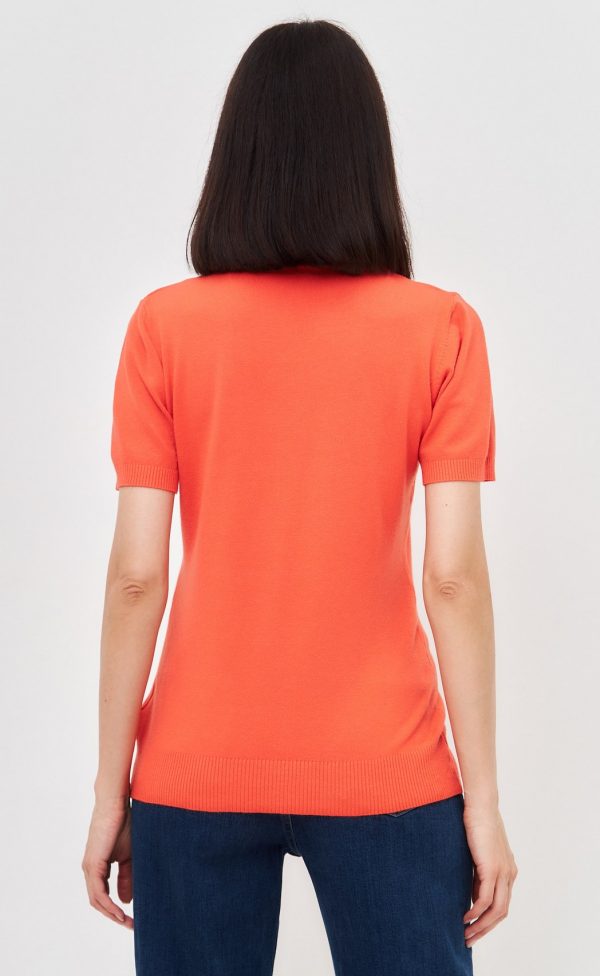 Водолазка женская с коротким рукавом к/р F122-215-801 оранжевый