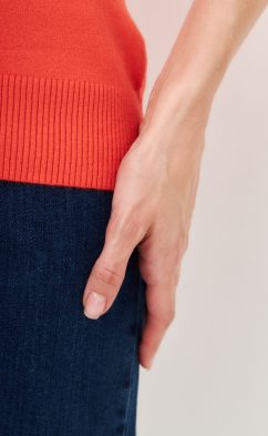 Водолазка женская с коротким рукавом к/р F122-215-801 оранжевый