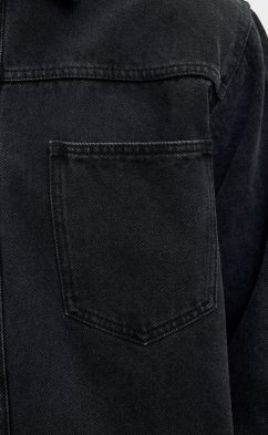 Рубашка джинс утепл F411-1254 black