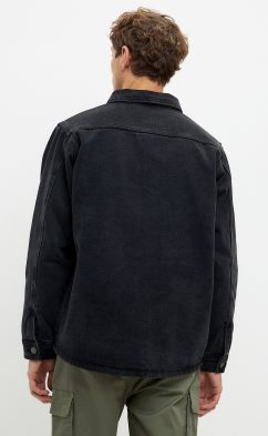 Рубашка джинс утепл F411-1254 black