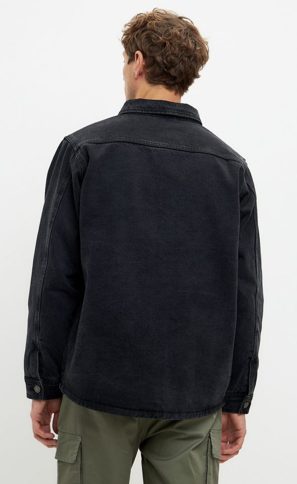 Рубашка джинс утепл F411-1254 black