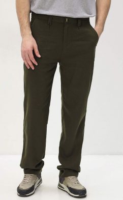 Брюки лен P111-0853 khaki