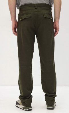 Брюки лен P111-0853 khaki