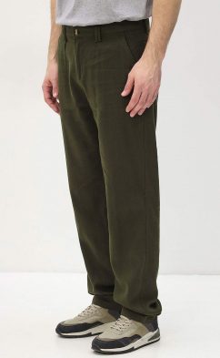 Брюки лен P111-0853 khaki