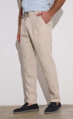 Брюки лен P411-0866 natural linen