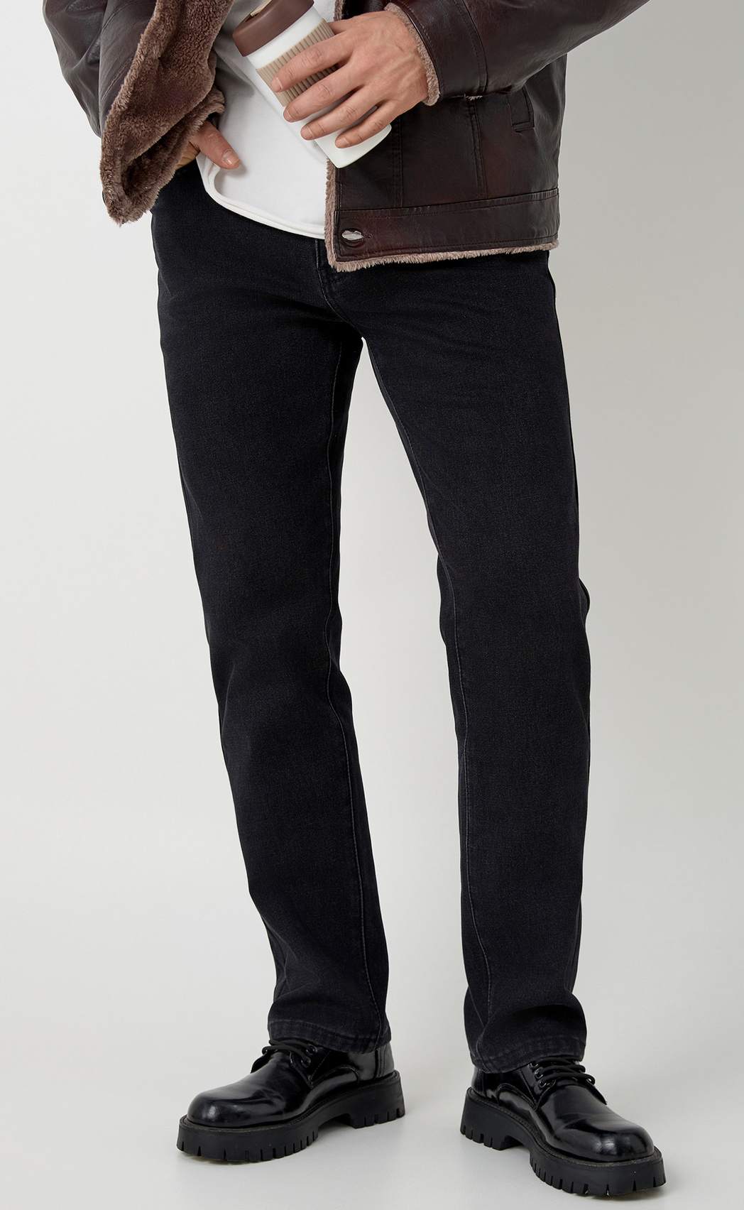 Джинсы утепл  P121-0152W black