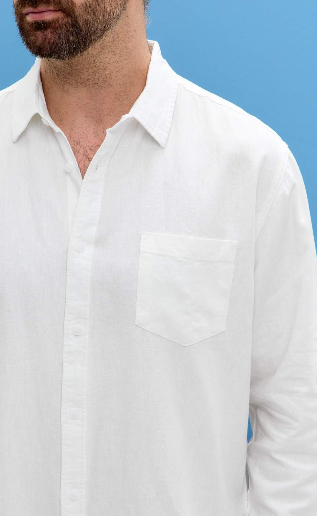 Рубашка д/р лен F111-0450-1 white