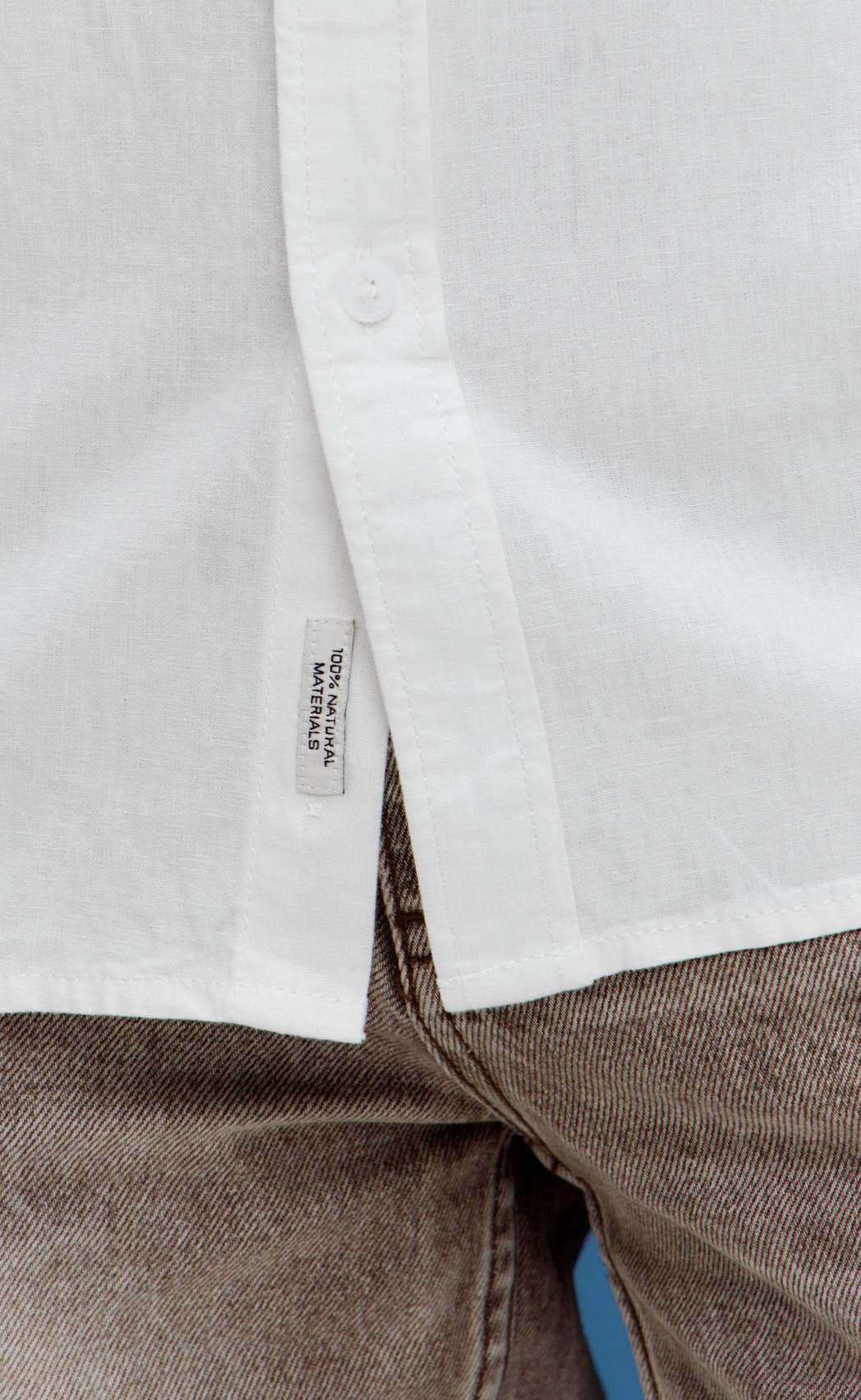 Рубашка д/р лен F111-0450-1 white