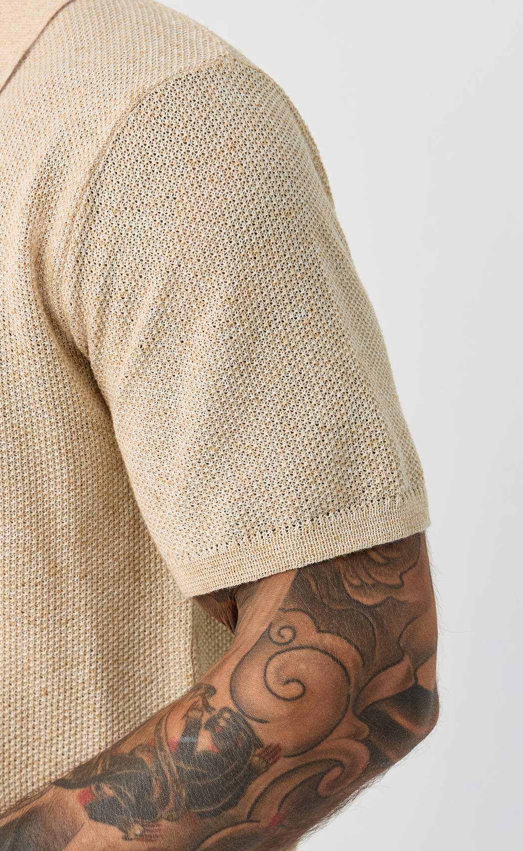 Футболка лен F011-06LN l.beige