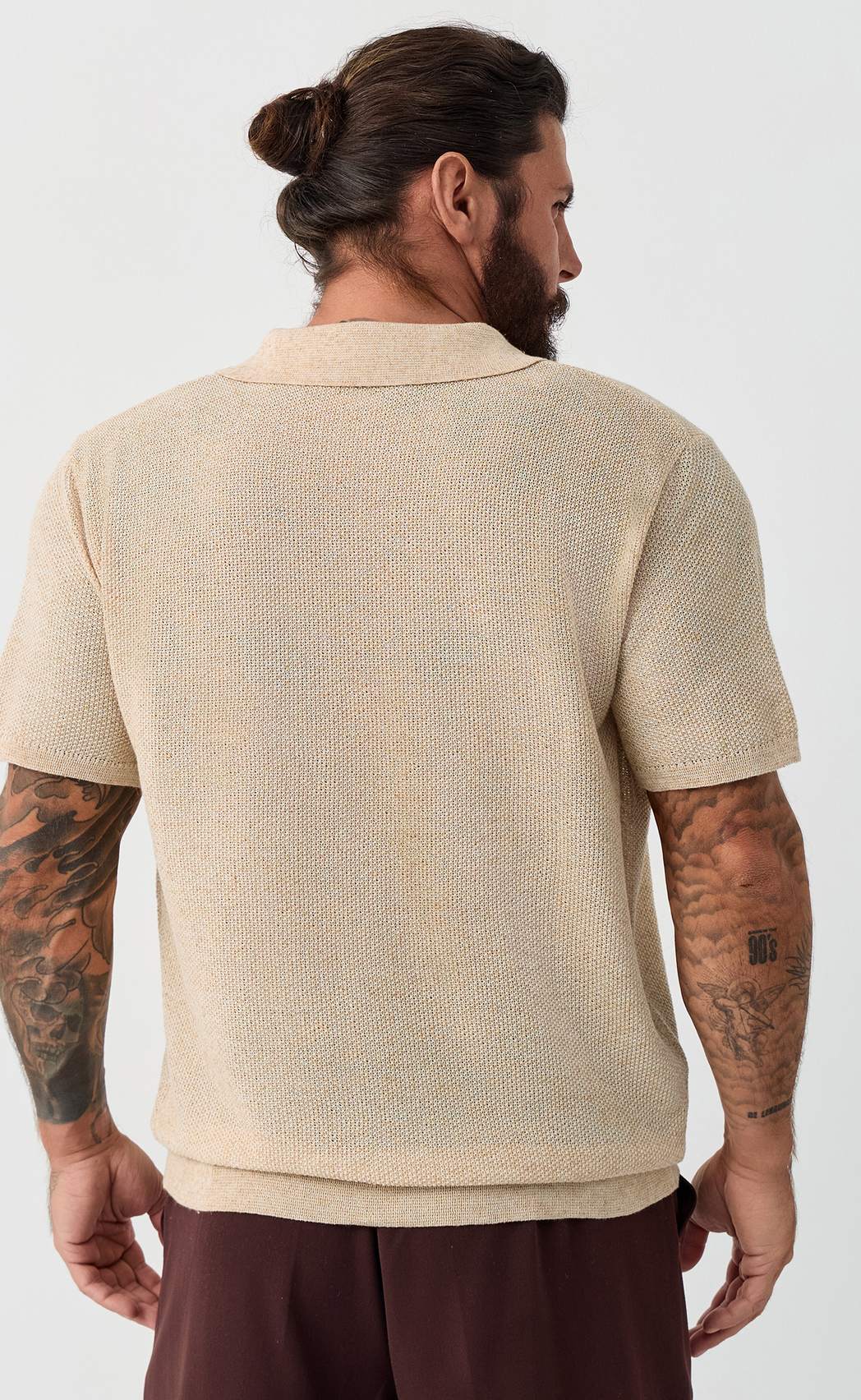 Футболка лен F011-06LN l.beige