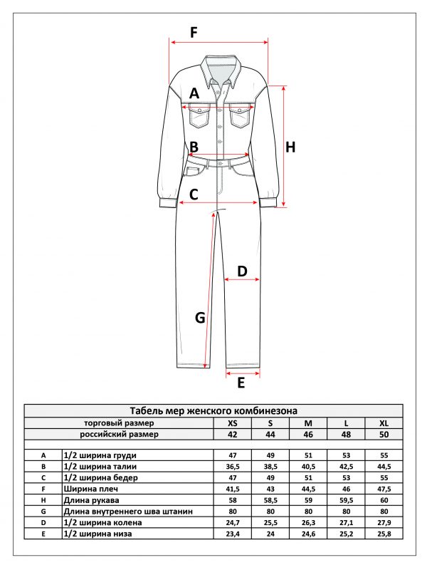 Комбинезон джинс F412-14152 middle blue