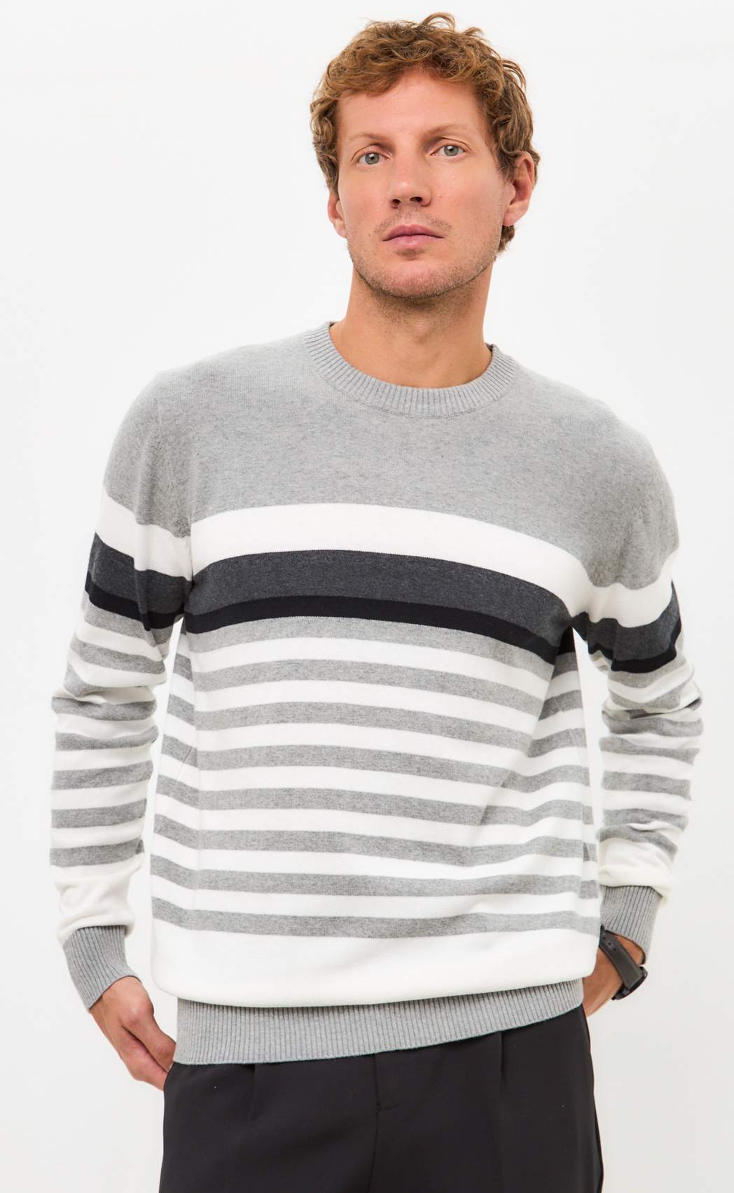 Джемпер F421-1549 grey melange