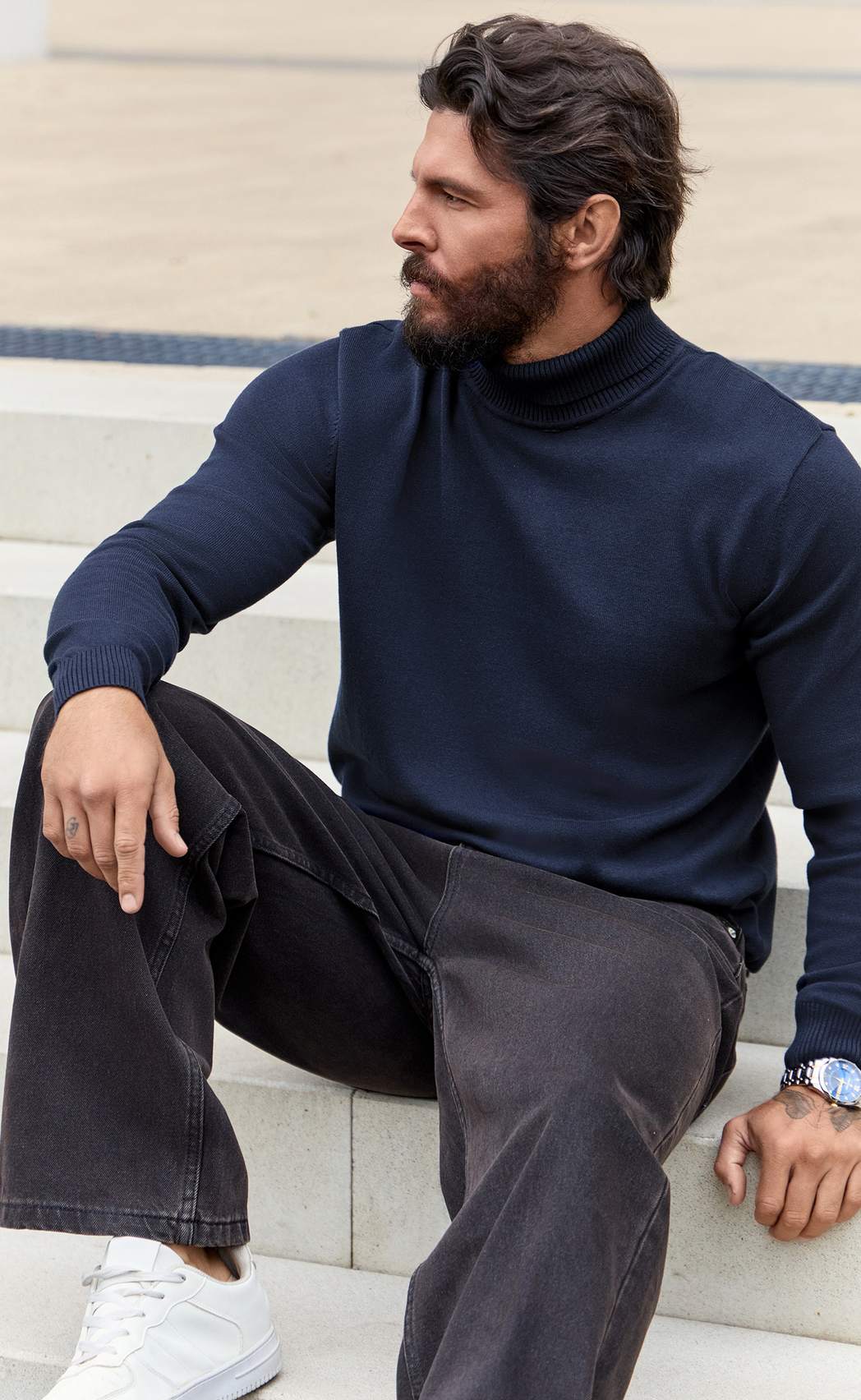 Водолазка F421-1532 d.blue