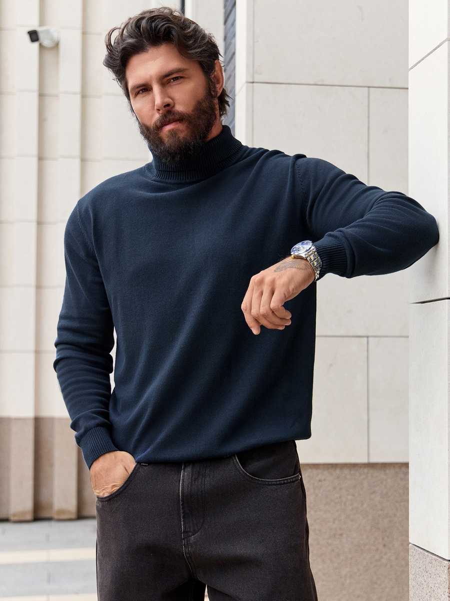 Водолазка F421-1532 d.blue