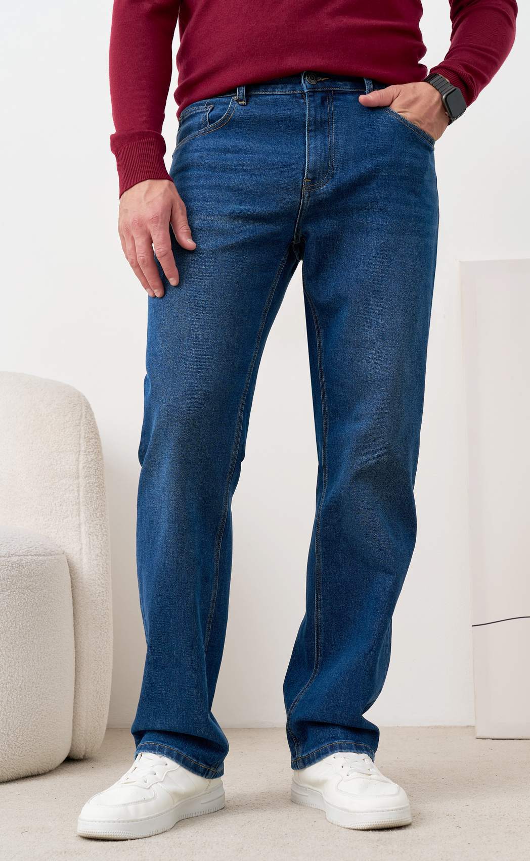 Джинсы F421-0170R d.blue