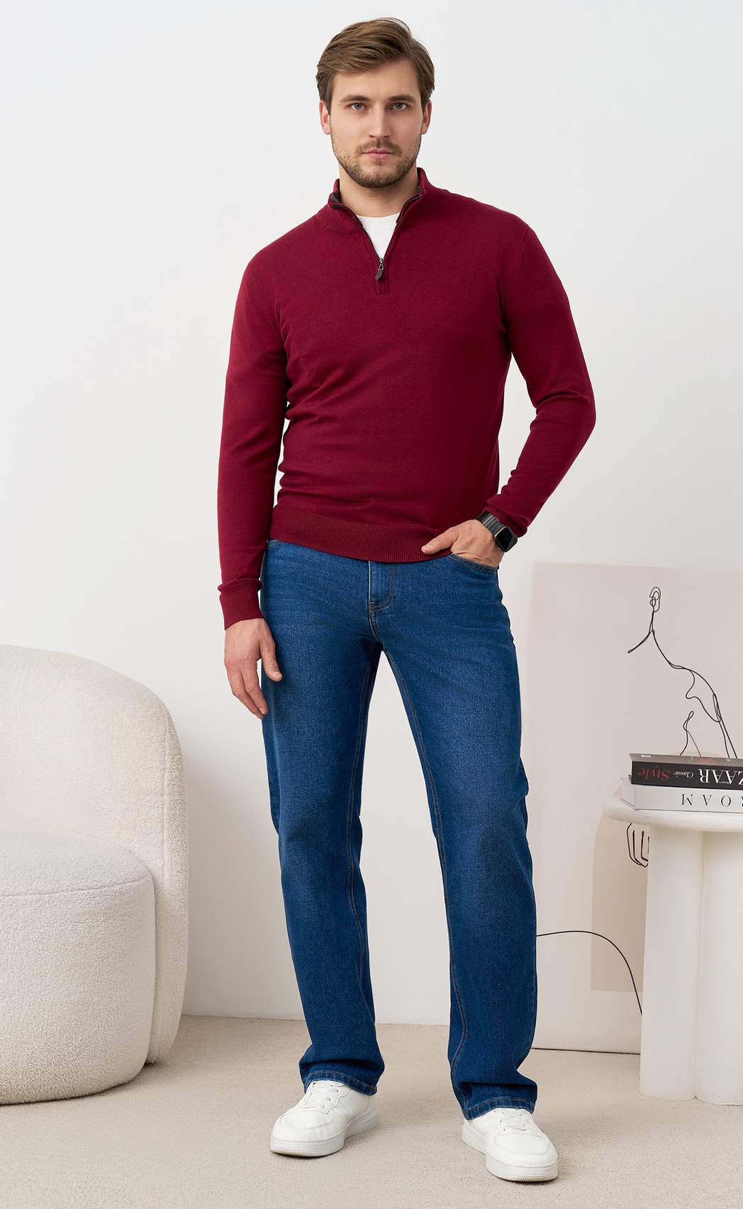 Джинсы F421-0170R d.blue