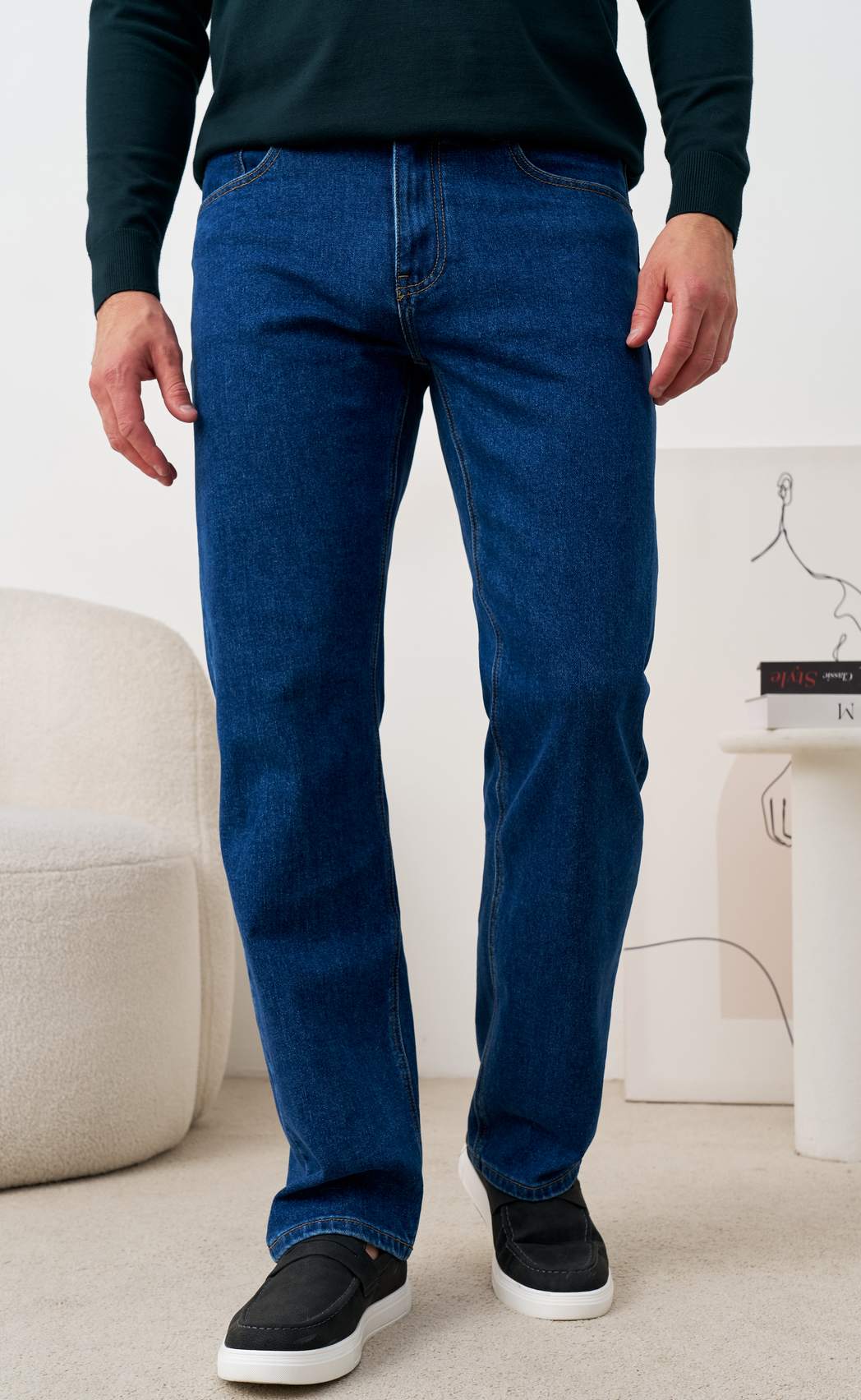 Джинсы F421-0170R middle blue