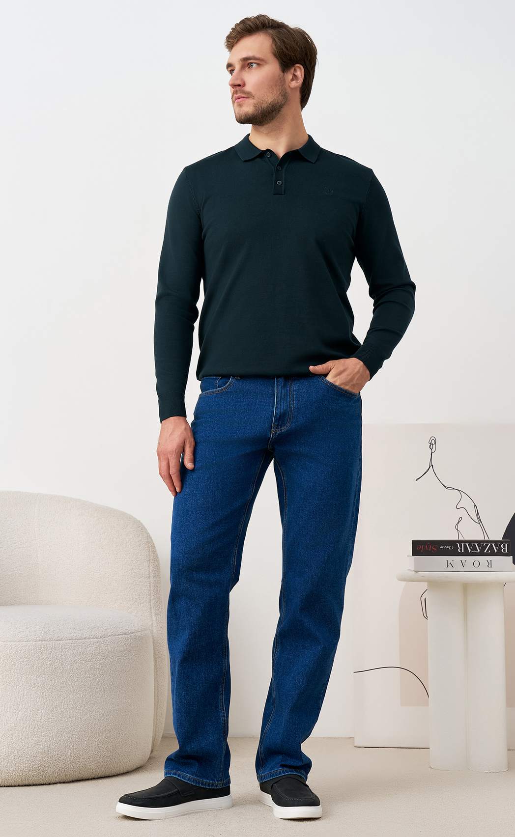 Джинсы F421-0170R middle blue