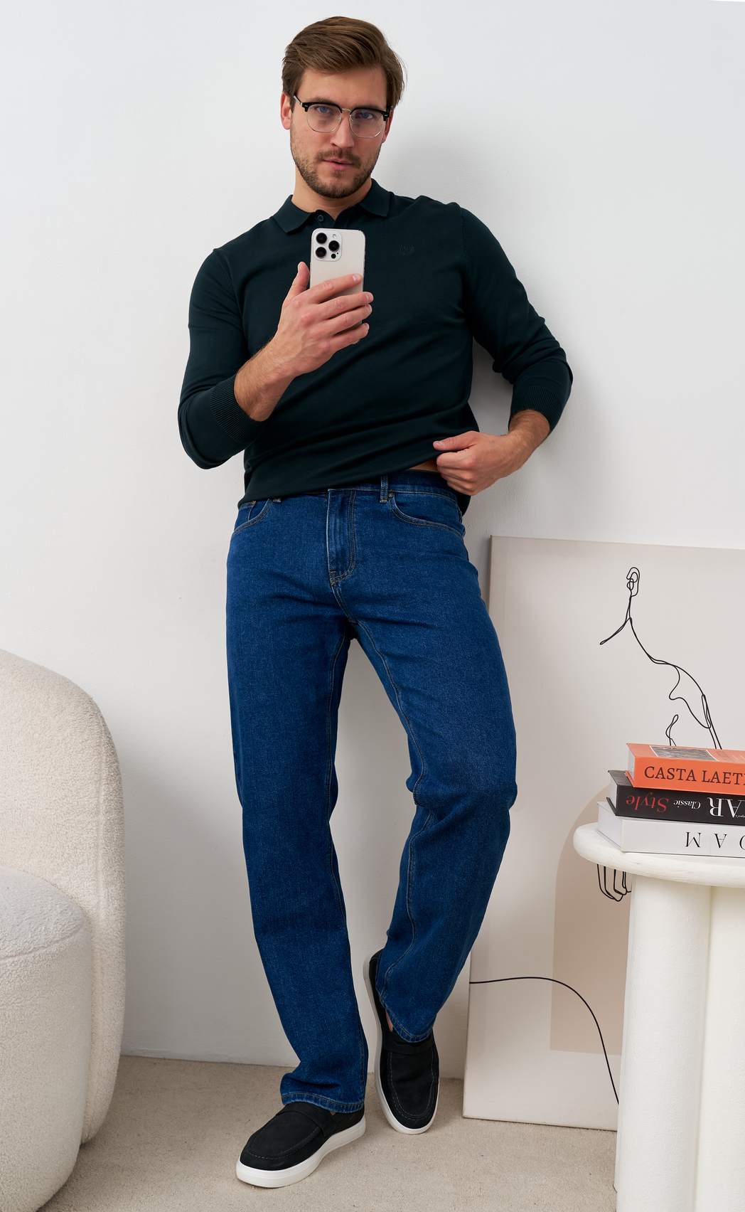 Джинсы F421-0170R middle blue