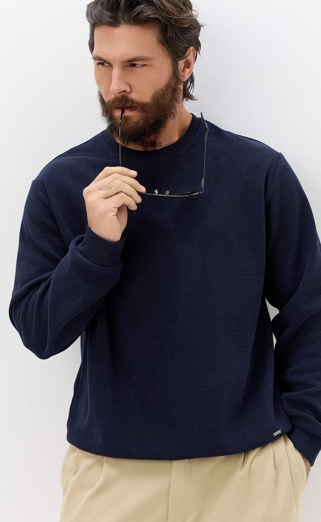 Свитшот F421-07-3201 d.blue