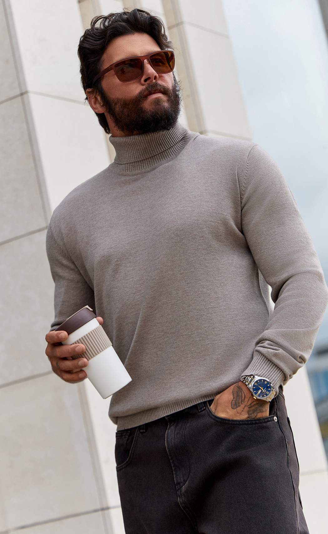 Водолазка P421-1538 beige