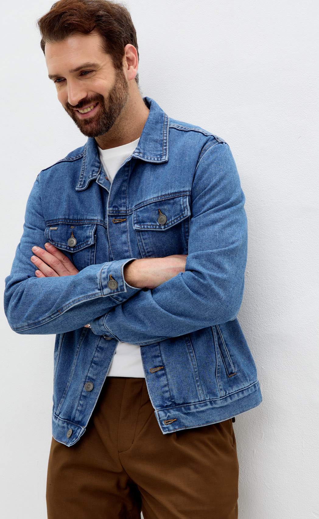 Куртка джинс P011-1336Rus middle blue